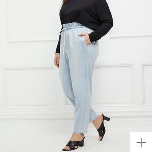 NWT SIZE 18 Eloquii Elements Ruffle Waist Jean